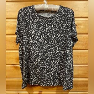 Marine Layer L Animal Print Swing Crew Tee